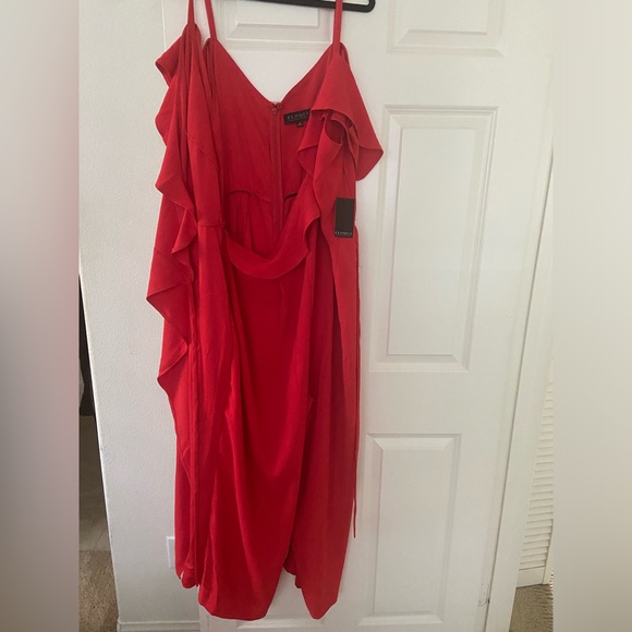 Eloquii Red Ruffle Wrap Jumpsuit 20 - NWT - Picture 7 of 7